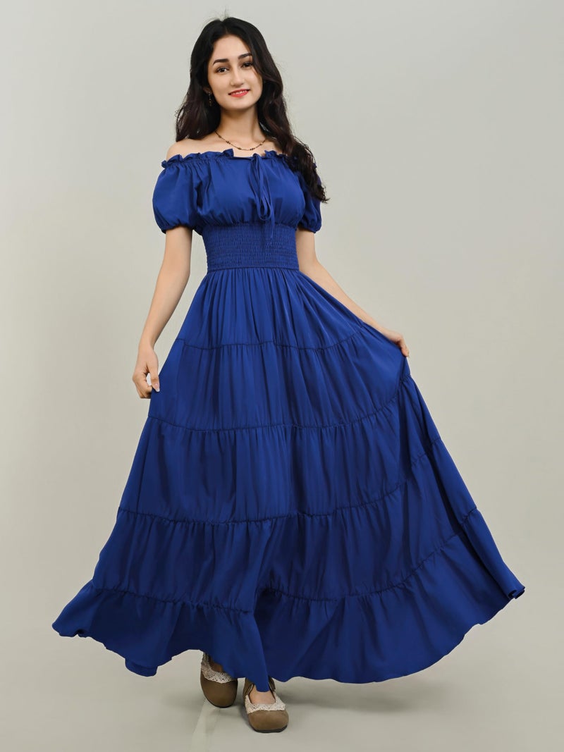 Zhitunemi Renaissance Costume Women Dress: Halloween Costumes Woman 2025 Renaissance Dresses - Halloween Party Theme Events Blue M - Image 3